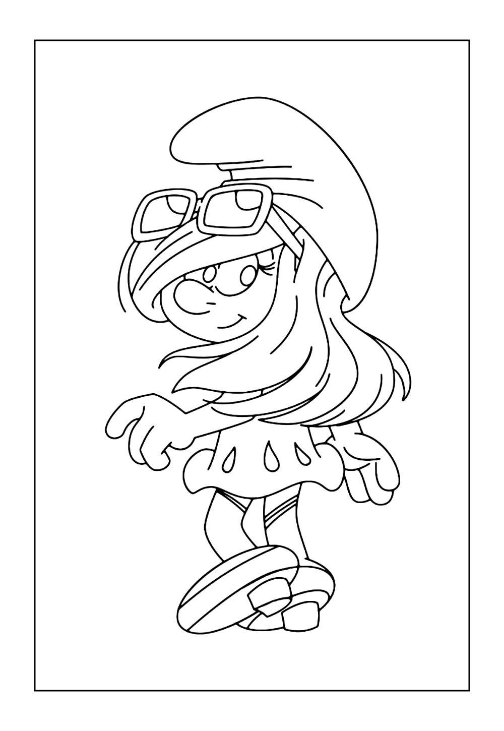 Desenho da Smurfette dos Smurfs para colorir