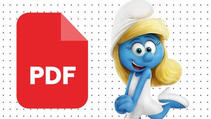 Desenhos da Smurfette em PDF