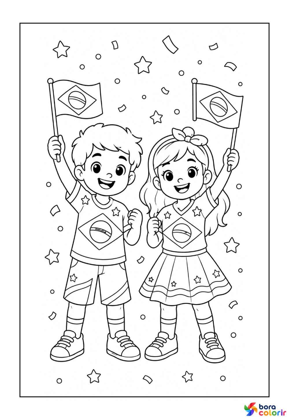 7 de Setembro para colorir