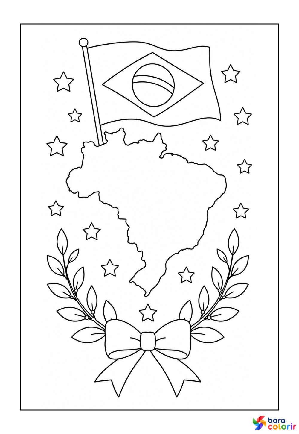 Desenho de 7 de Setembro para colorir