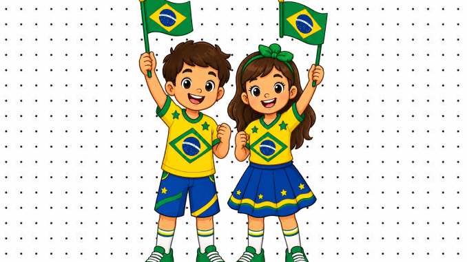 Desenhos de 7 de Setembro para colorir e pintar