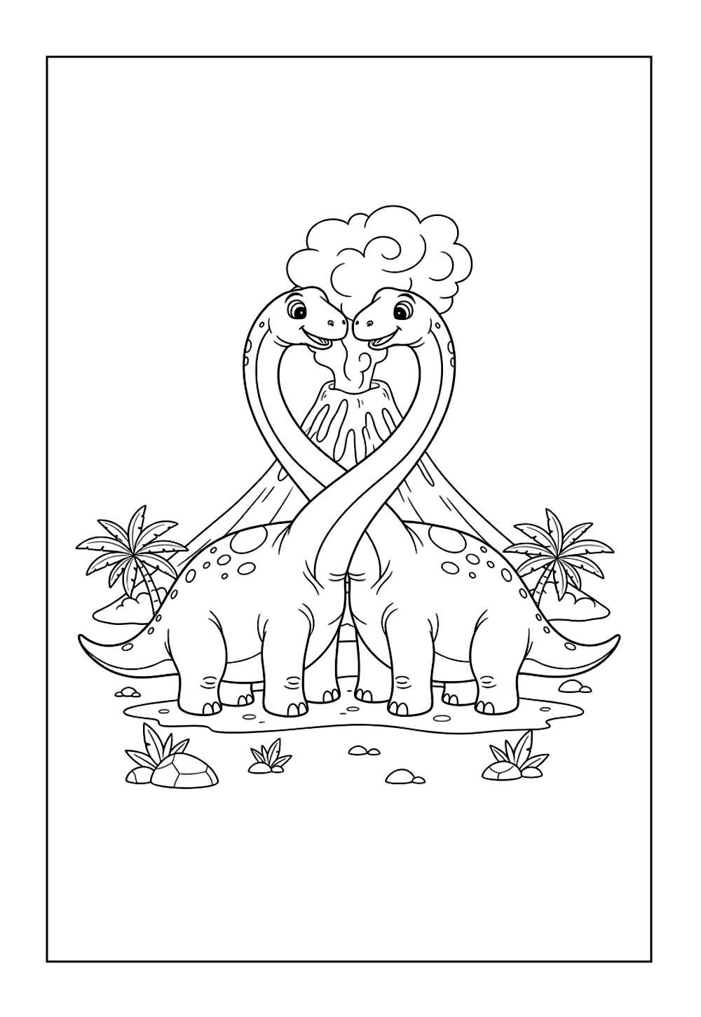 Desenho de Braquiossauro para pintar
