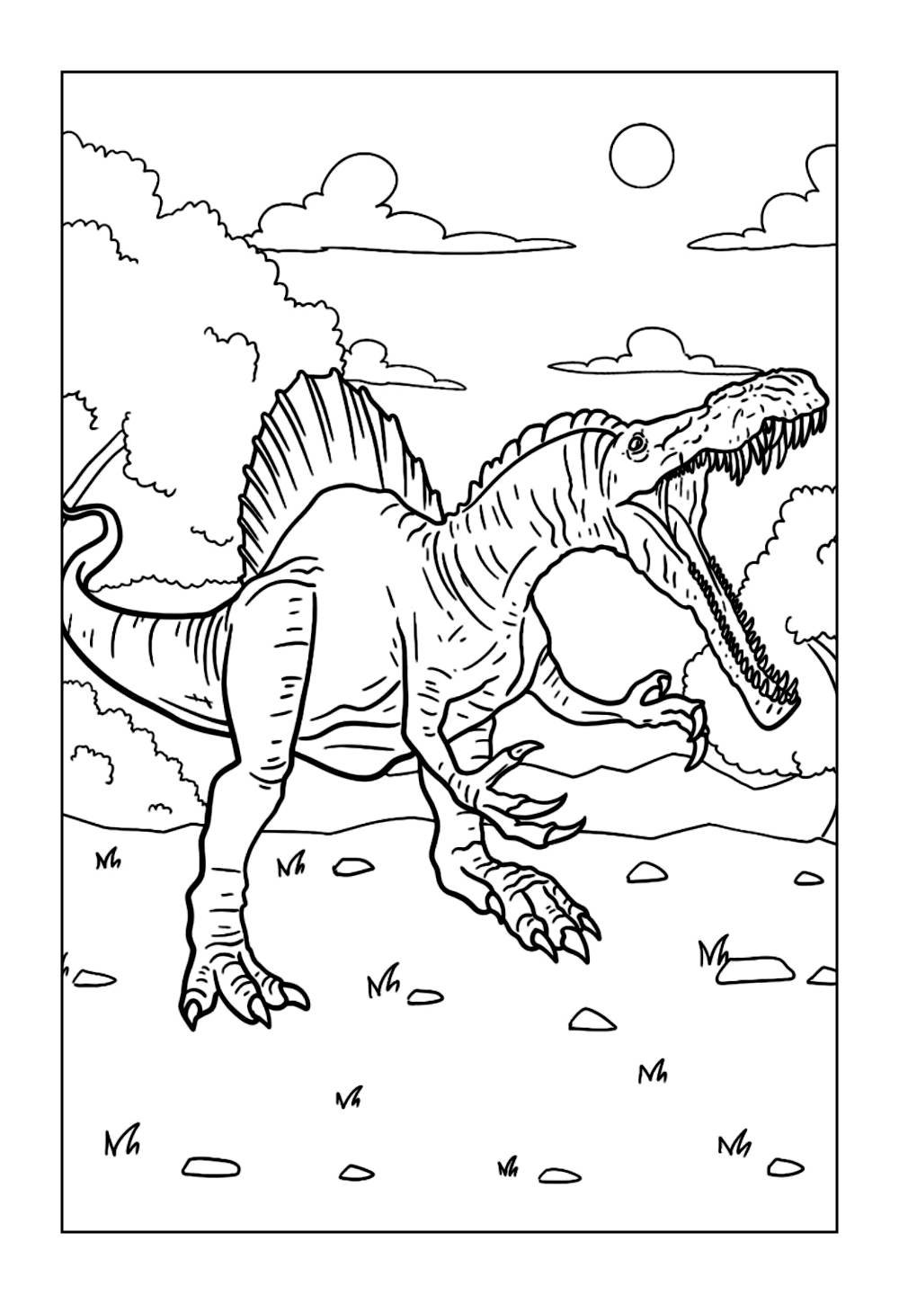 Desenho de Espinossauro para colorir