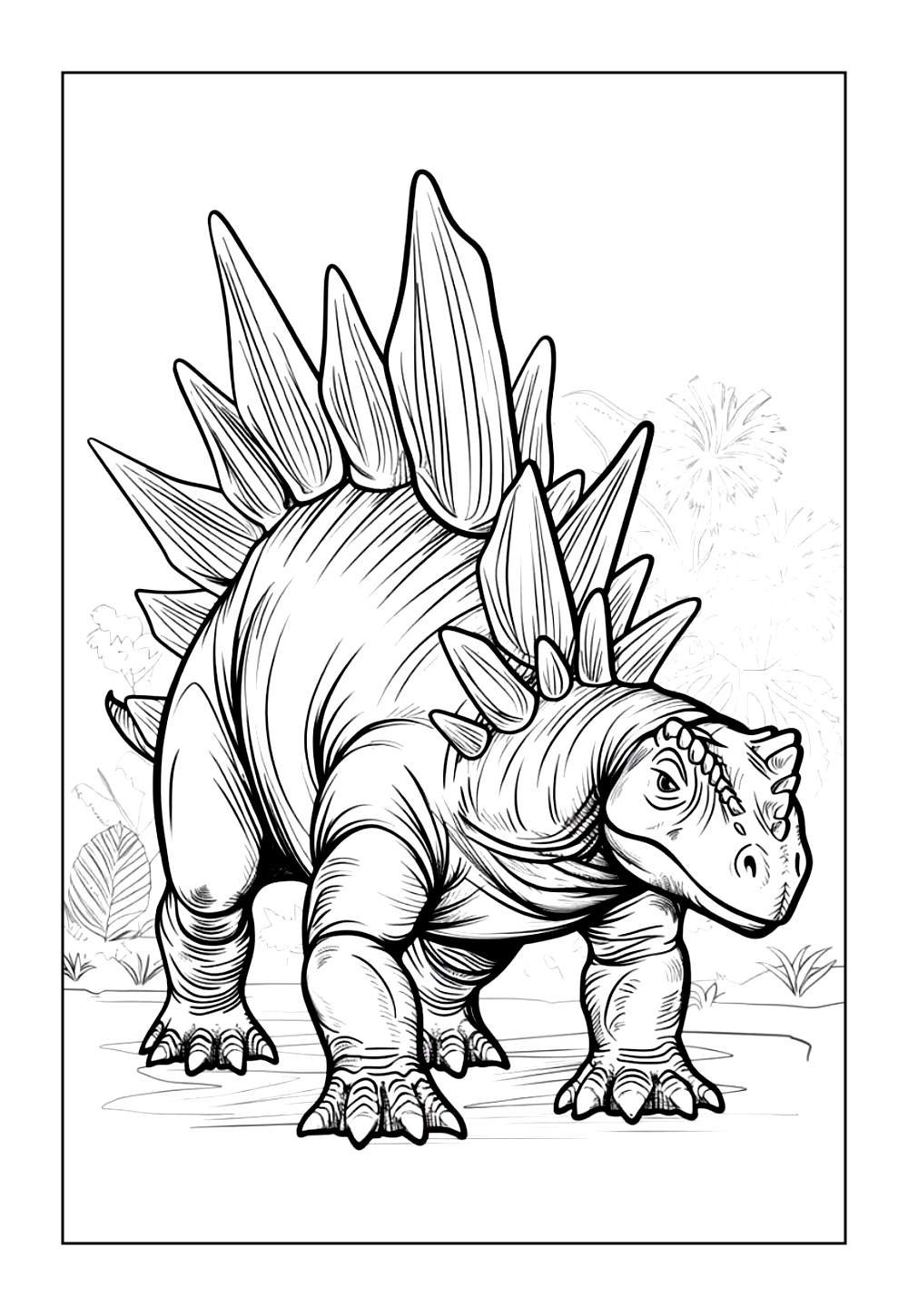 Desenho de Estegossauro