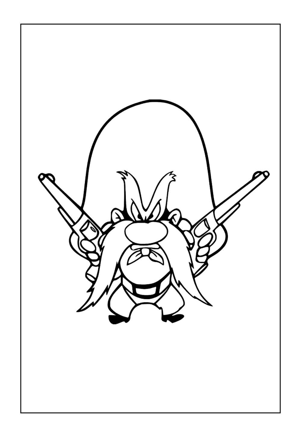 Desenho de Eufrazino Puxa-Briga para imprimir e pintar