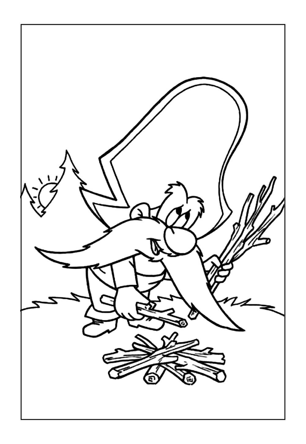Desenho de Eufrazino Puxa-Briga para pintar
