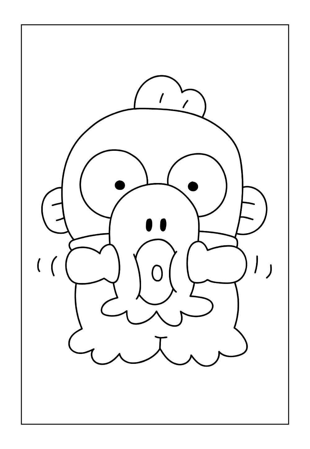 Desenho de Hangyodon para colorir