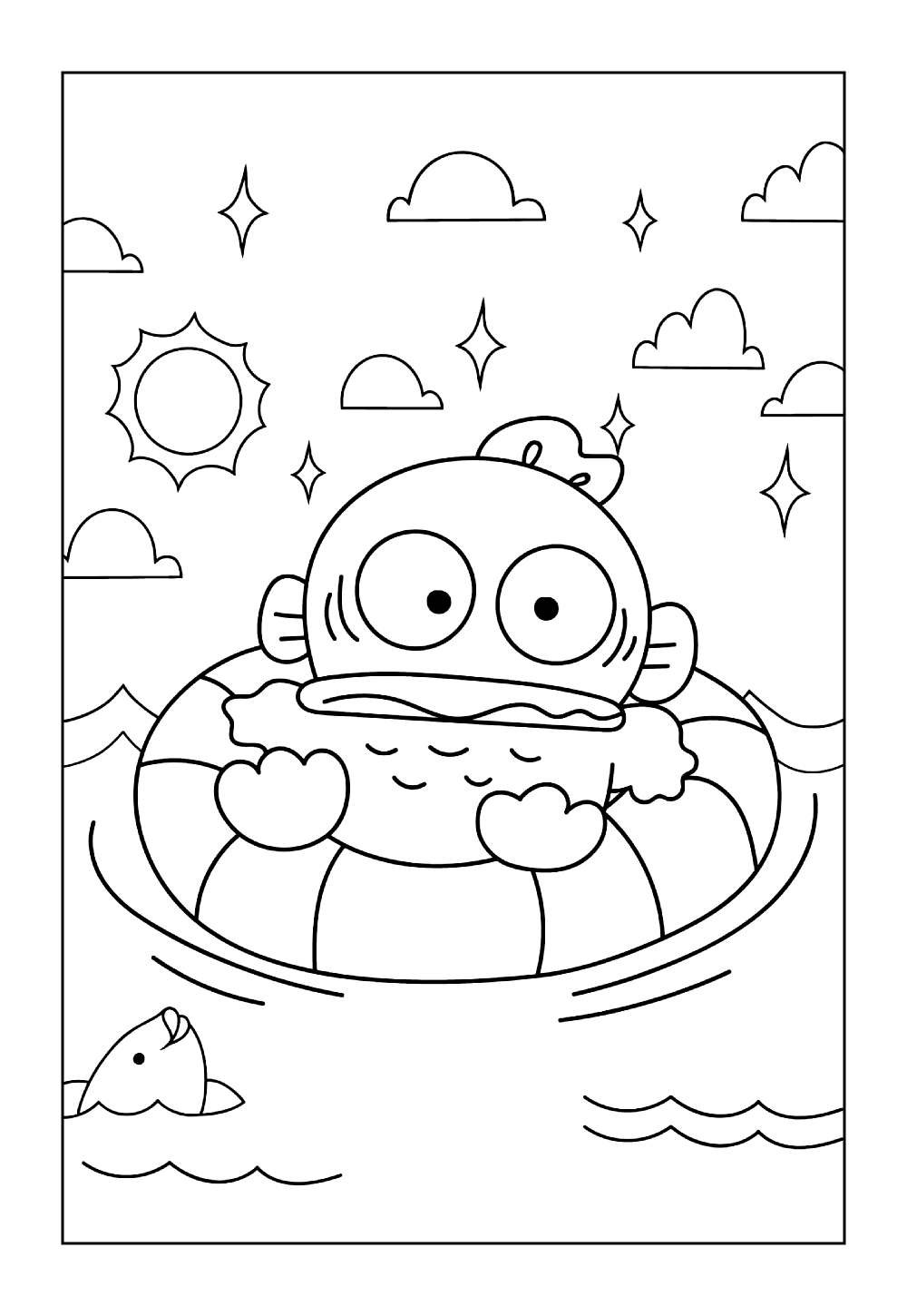 Desenho de Hangyodon para imprimir