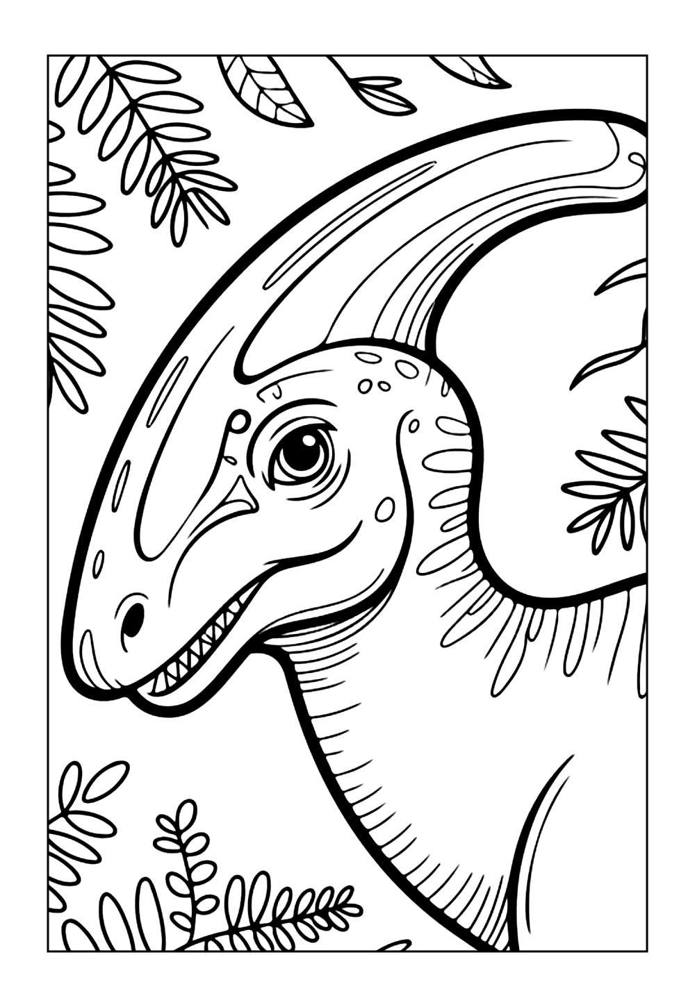 Desenho de Parasaurolofo para colorir