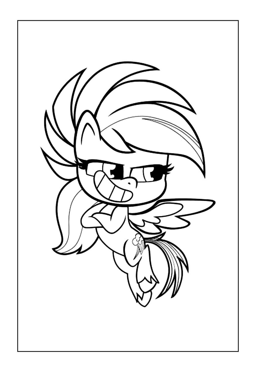 Rainbow Dash para imprimir e colorir