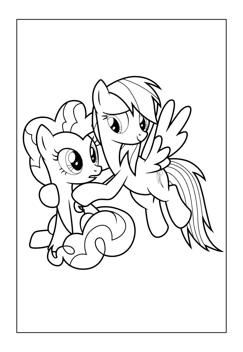 Desenho de Rainbow Dash para imprimir
