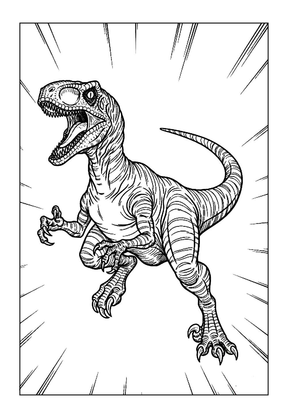 Desenho de Velociraptor