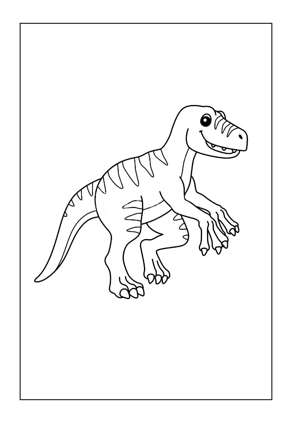 Desenho de Velociraptor para pintar