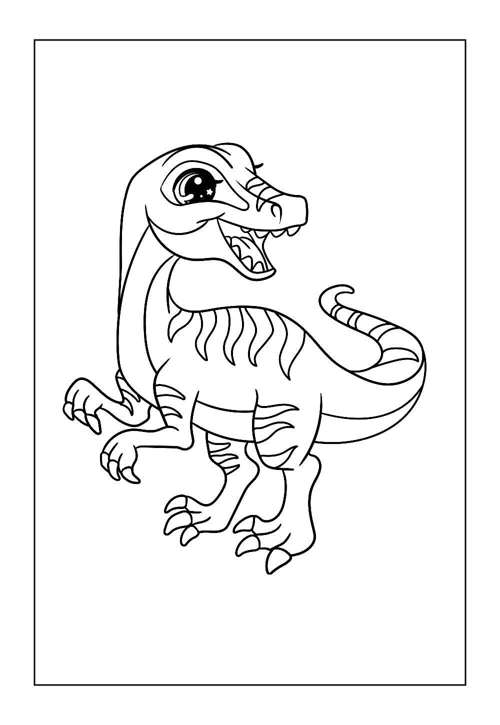 Velociraptor para colorir