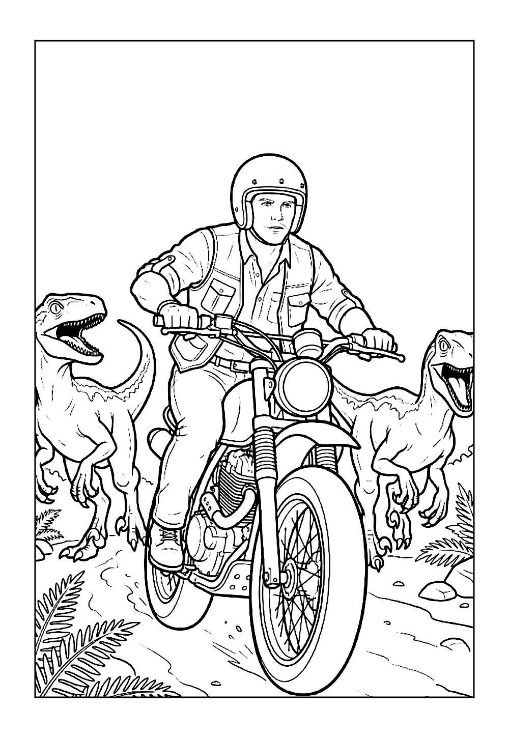 Velociraptor para colorir e pintar