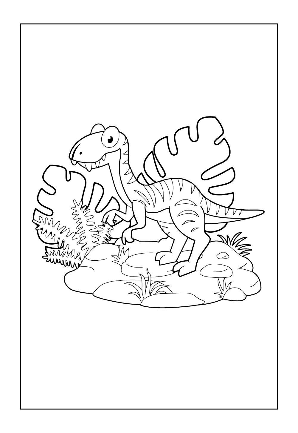 Velociraptor para colorir e pintar