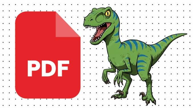 Desenhos de Velociraptor em PDF
