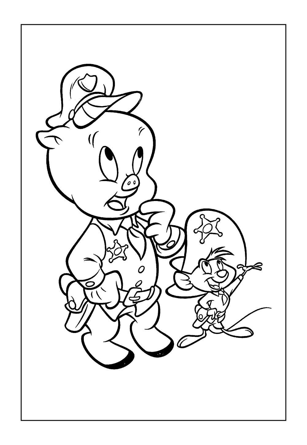 Desenhos do Gaguinho do Looney Tunes para colorir