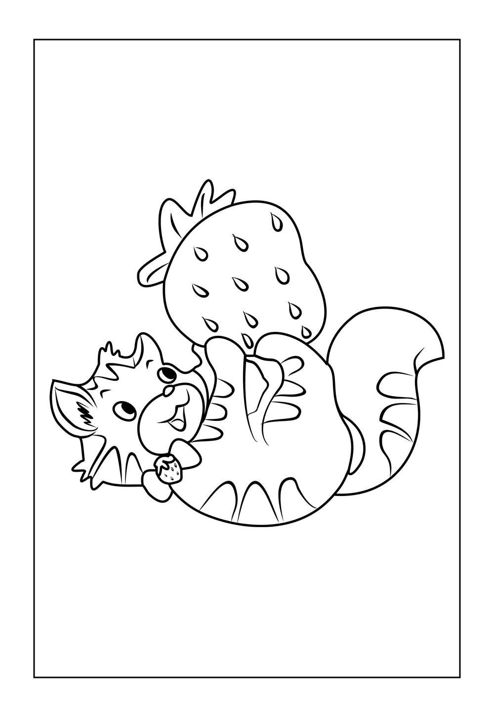 Gato Pudim para imprimir e colorir da Moranguinho