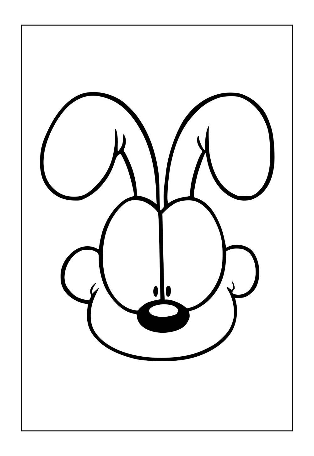 Desenho Fácil do Odie para imprimir e colorir