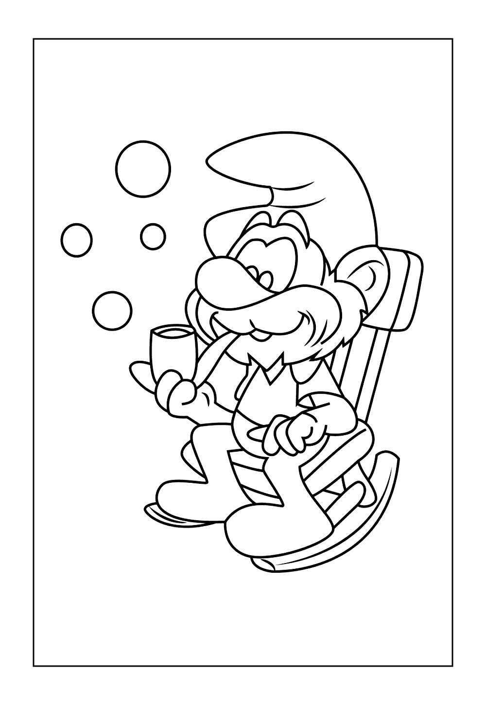 Papai Smurf para pintar