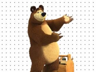 Desenhos do Urso de Masha e o Urso para pintar