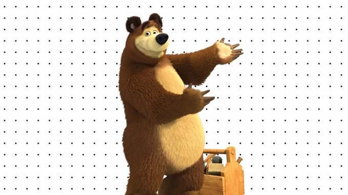 Desenhos do Urso de Masha e o Urso para pintar