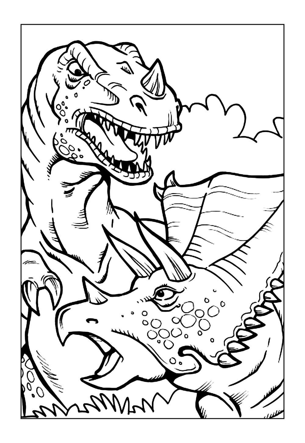 Desenhos de Triceratops para imprimir