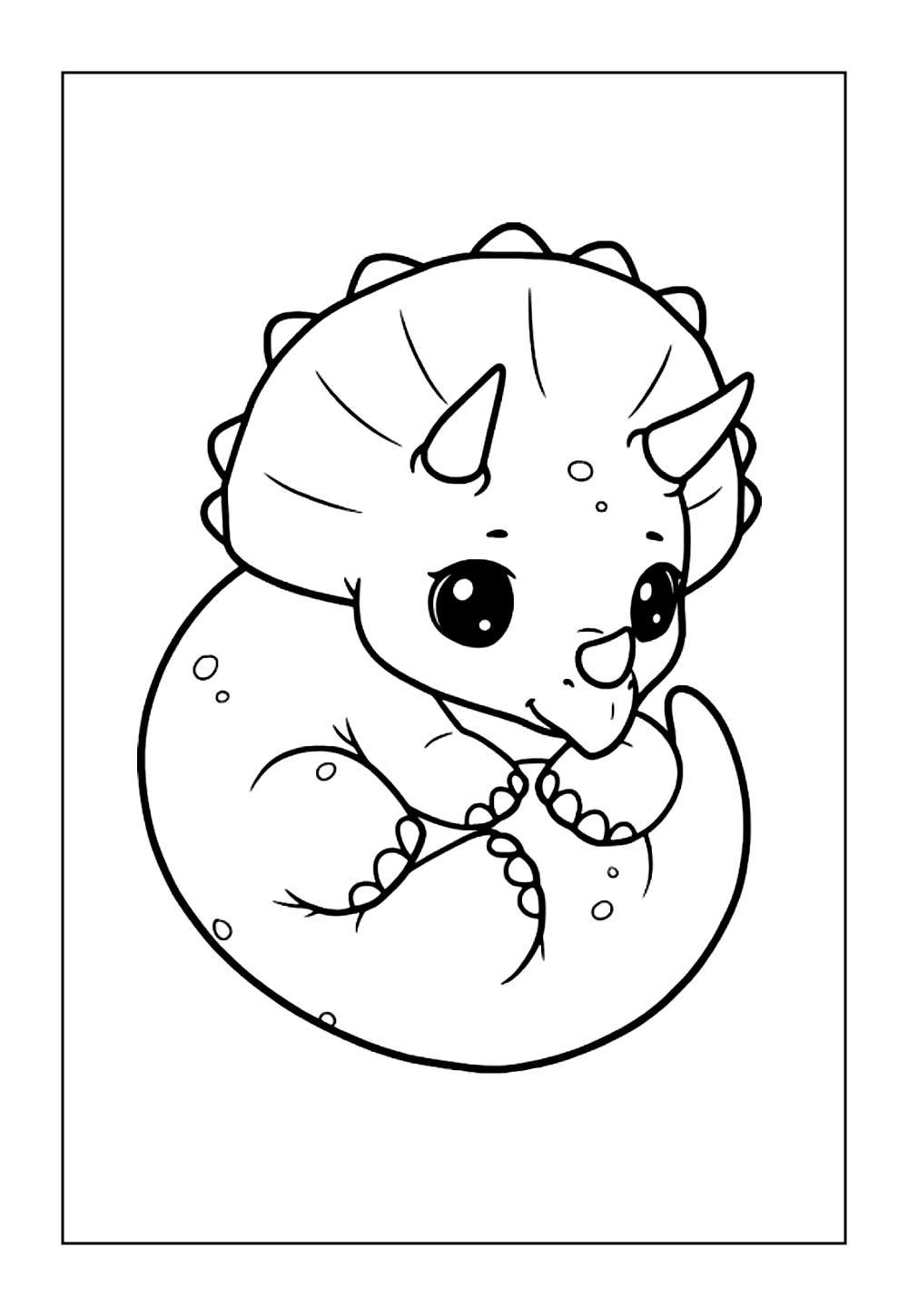 Desenhos de Triceratops para pintar