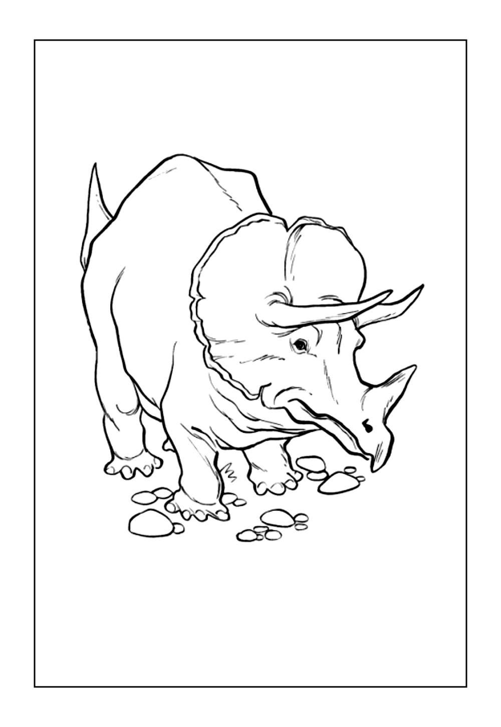 Triceratops para colorir