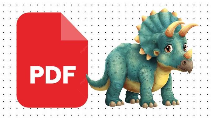 Desenhos de Triceratops em PDF