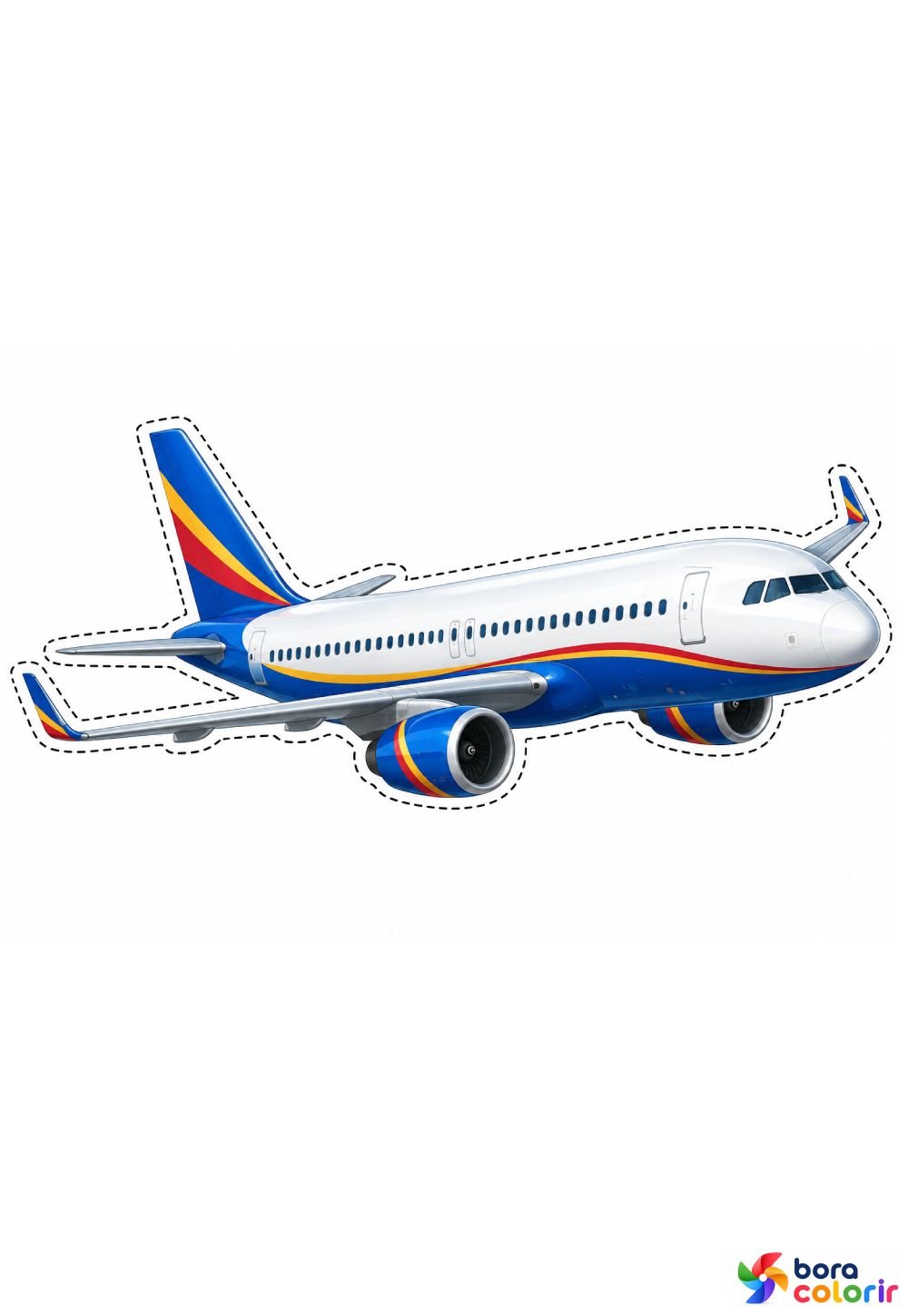 Molde de Avião para Imprimir