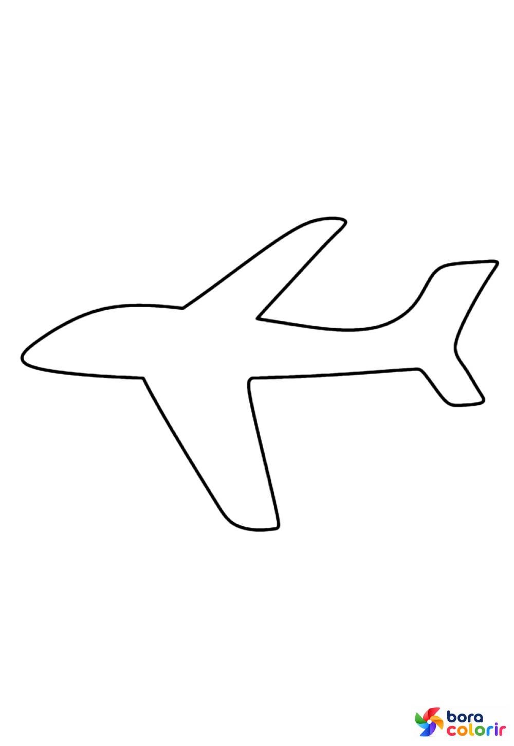 Molde de Avião para Imprimir