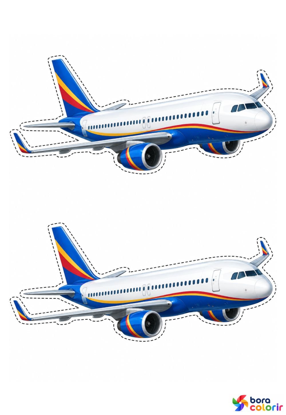 Molde de Aviões para Imprimir