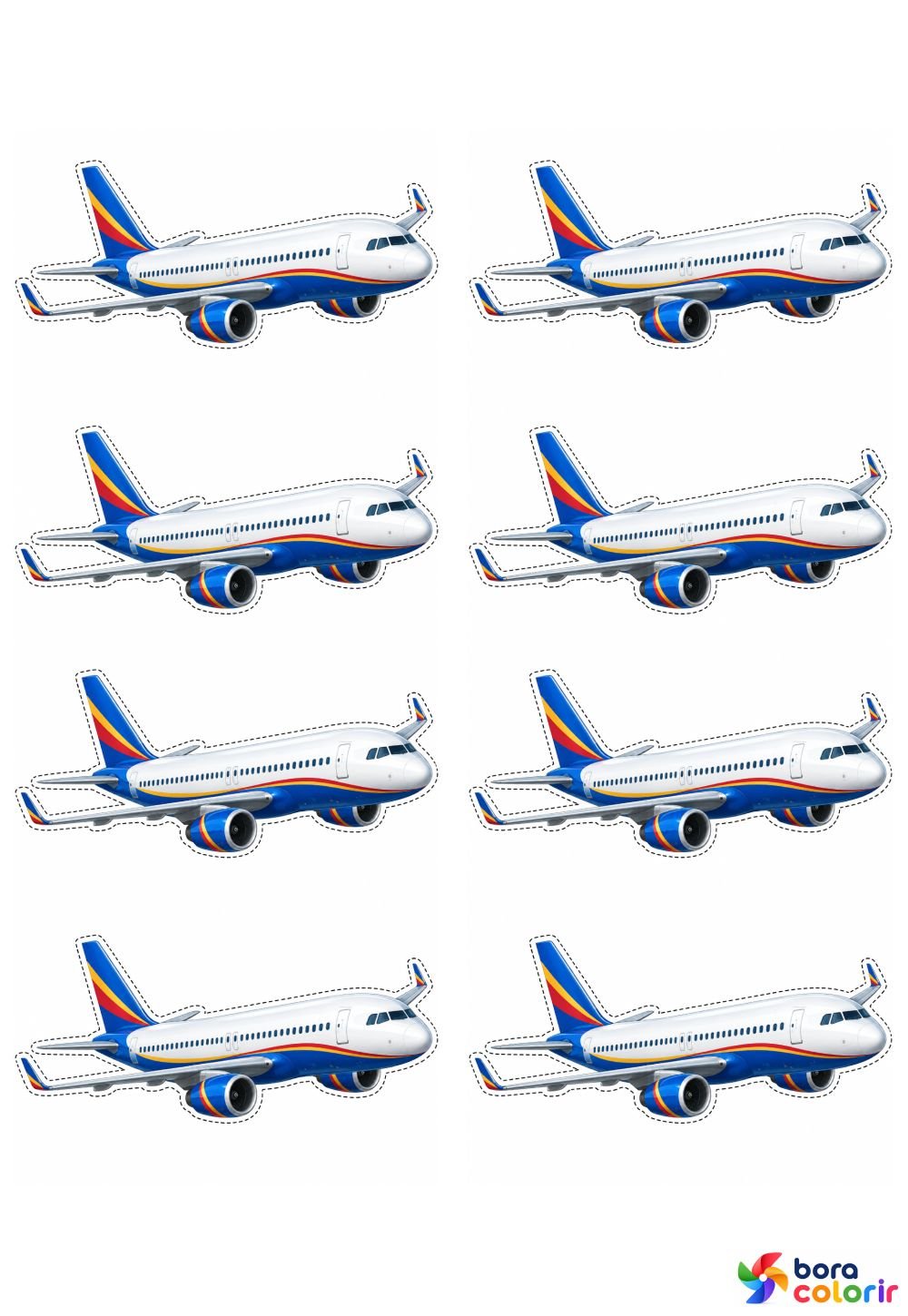 Molde de Aviões para Imprimir