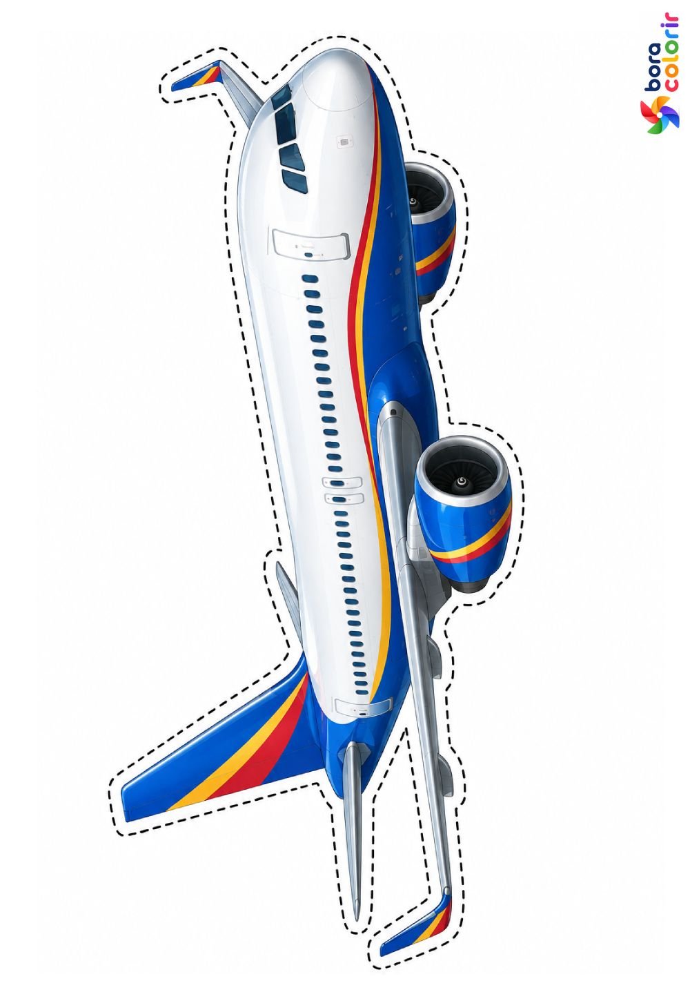 Molde de Avião para Imprimir
