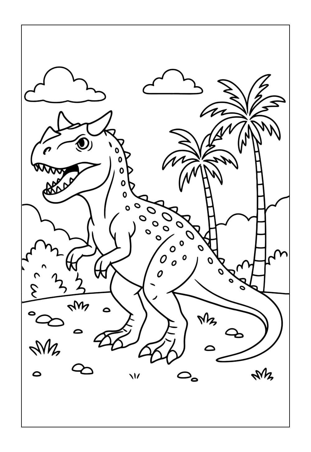 Desenho do Dinossauro Carnotauro para colorir