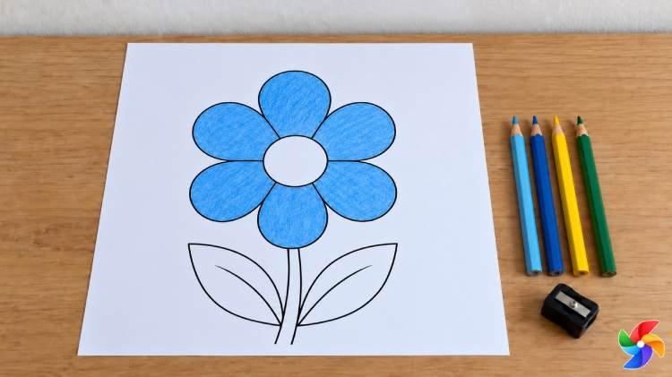 Pintura com lápis de cores