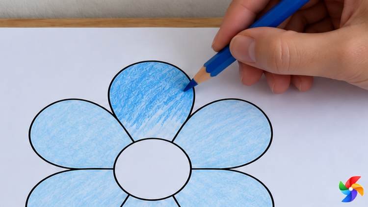 Técnica de pintura com lápis de cores