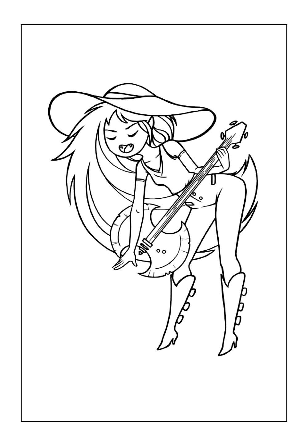 Marceline de Hora de Aventura para pintar