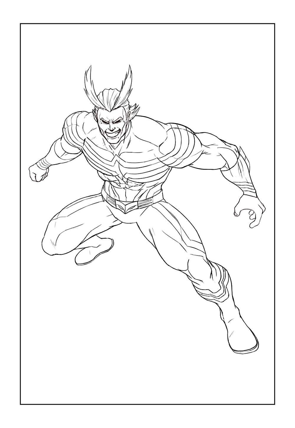 Desenho do All Might para imprimir
