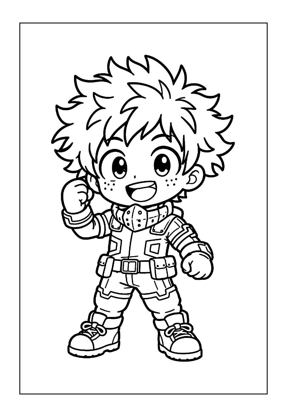 Desenho de Boku No Hero Academia para pintar