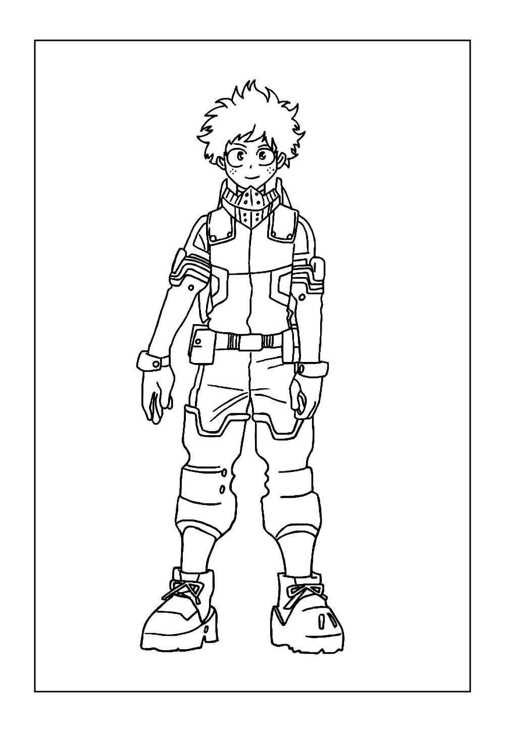 Desenho de Boku No Hero Academia para pintar