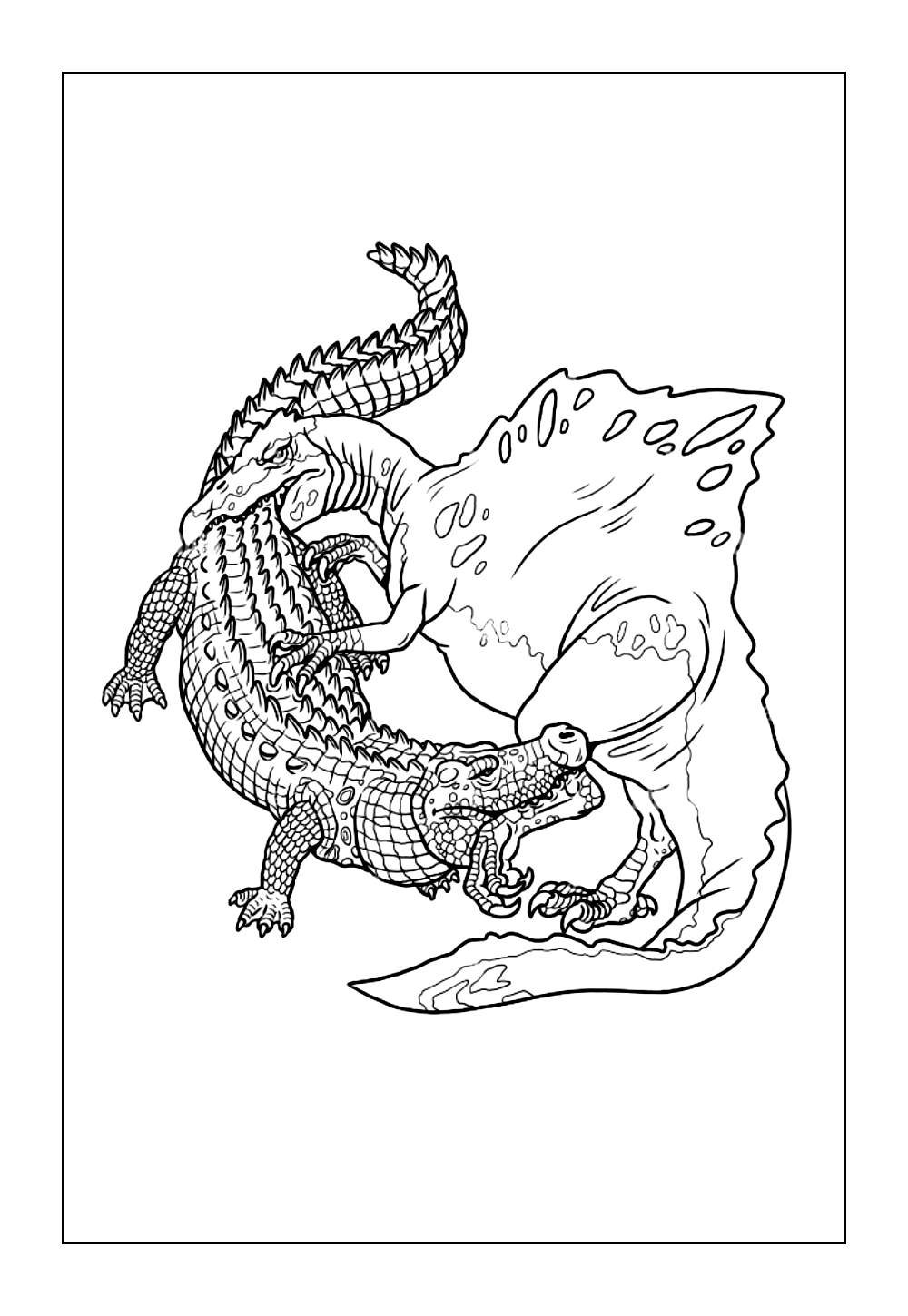Desenhos de Dinossauro Deinosuchus para pintar
