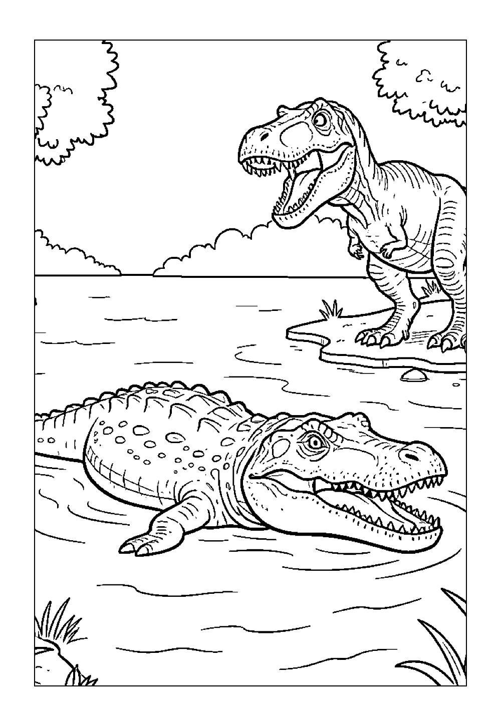 Dinossauro Deinosuchus para colorir
