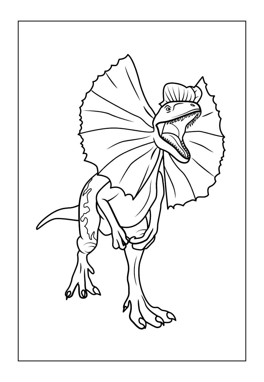Desenho de Dilofossauro