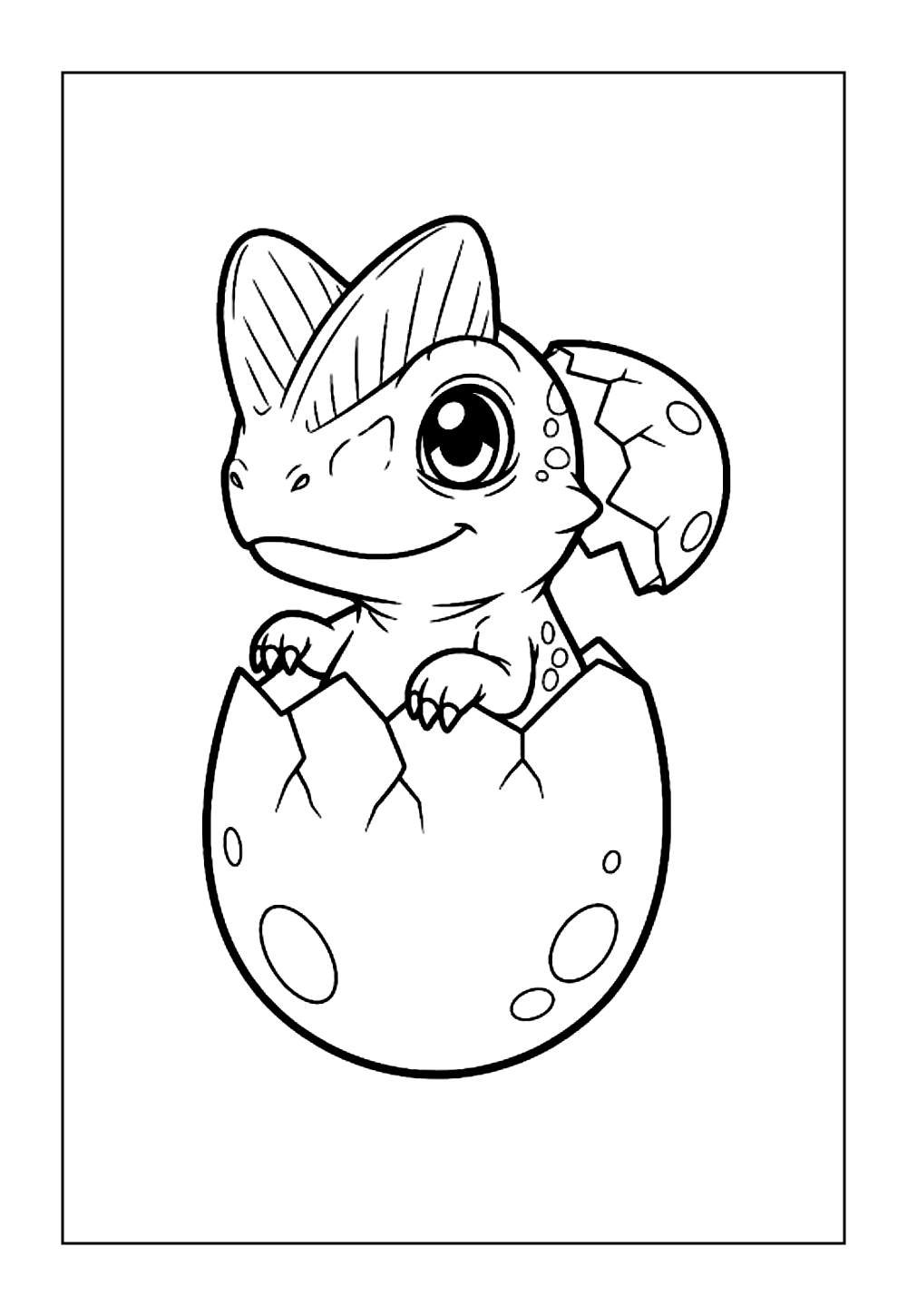 Desenho de Dilofossauro para pintar