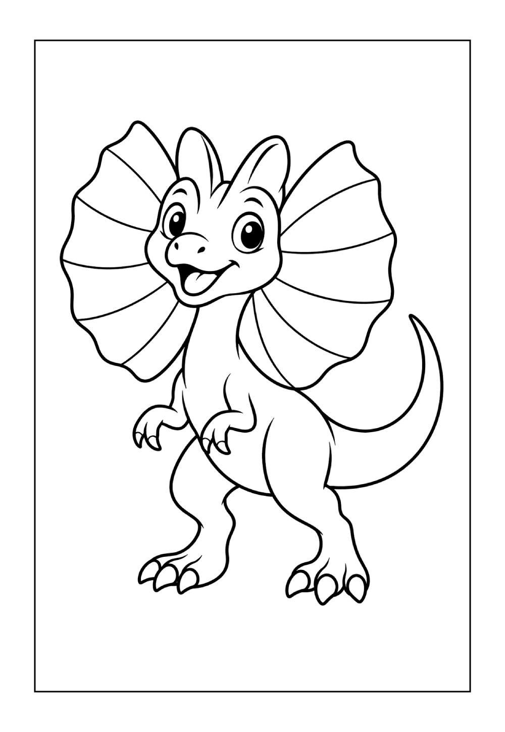 Dilofossauro para colorir