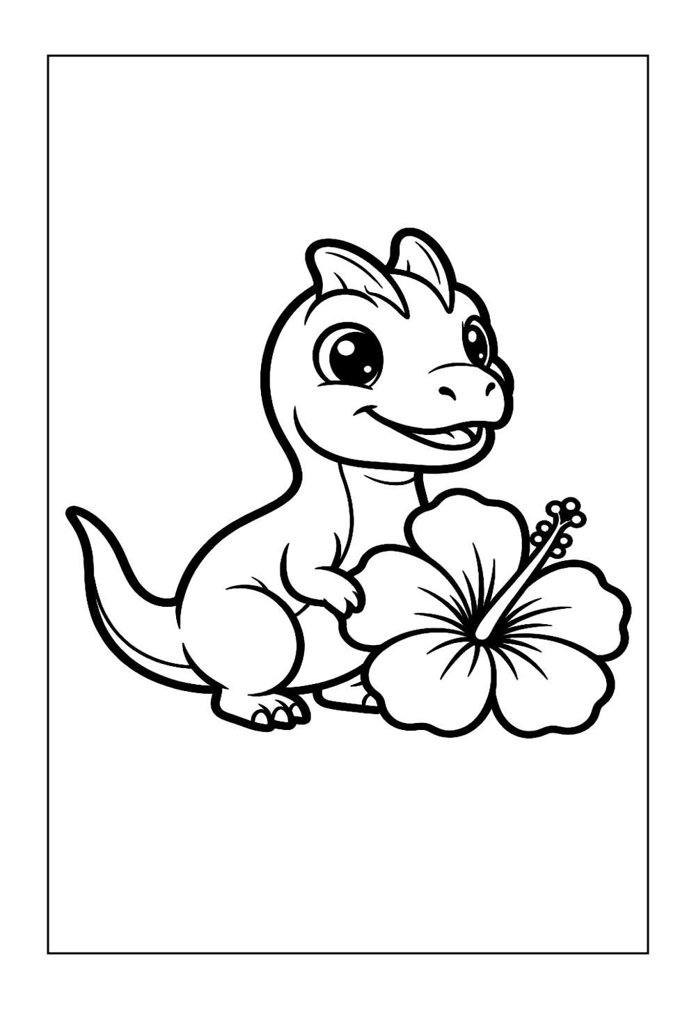 Dinossauro Dilofossauro para colorir