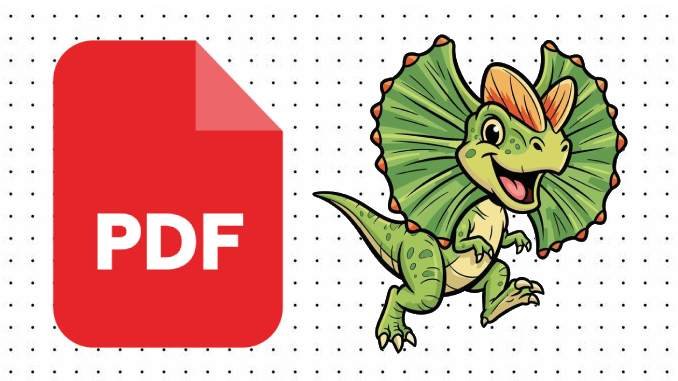 Desenhos do Dilofossauro em PDF